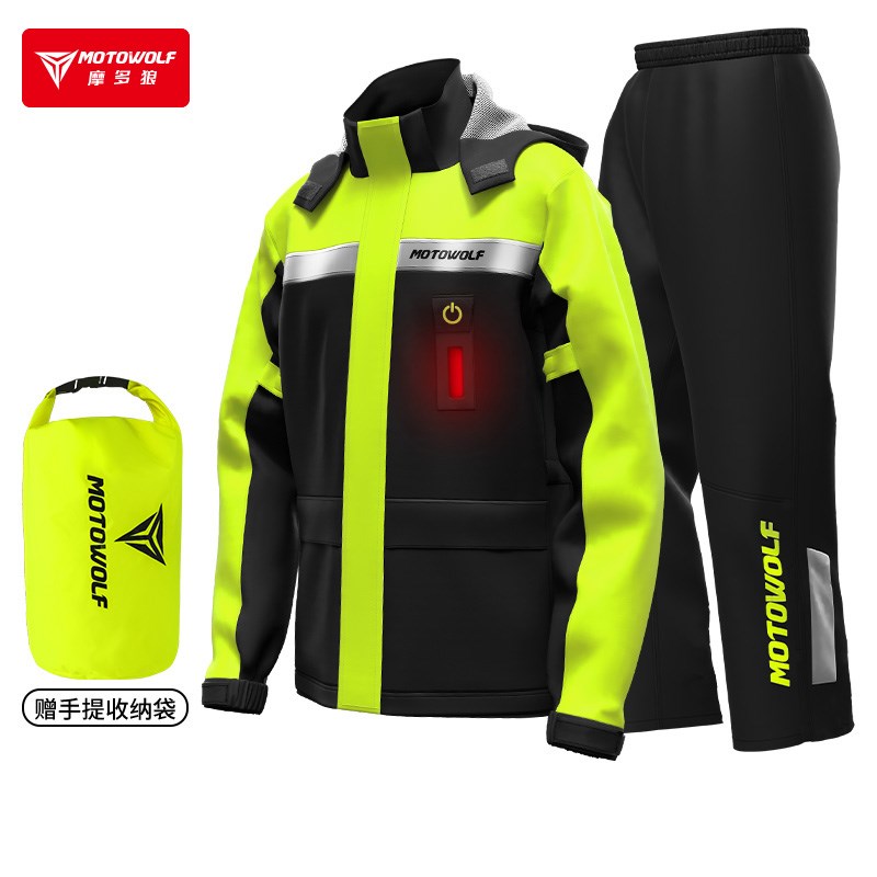 摩托车雨衣雨裤套装男外卖骑手机车骑行雨披全S身分体式防暴雨女
