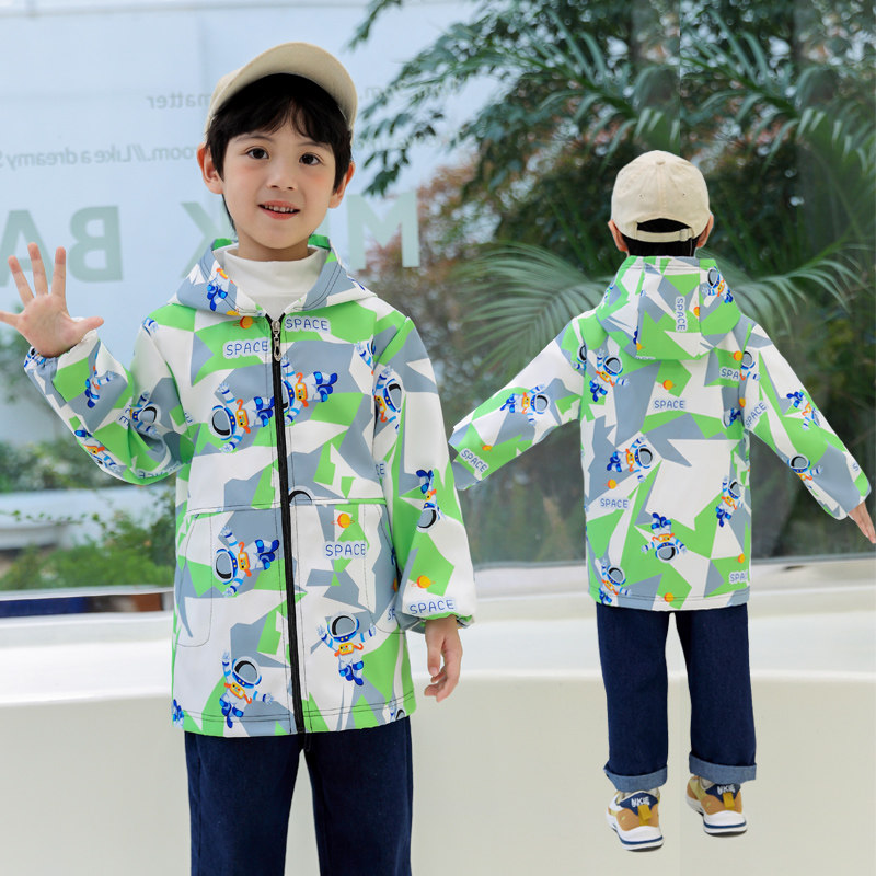 儿童防水a防脏罩衣羽绒服棉袄护衣画画围裙女宝宝吃饭男小孩子罩