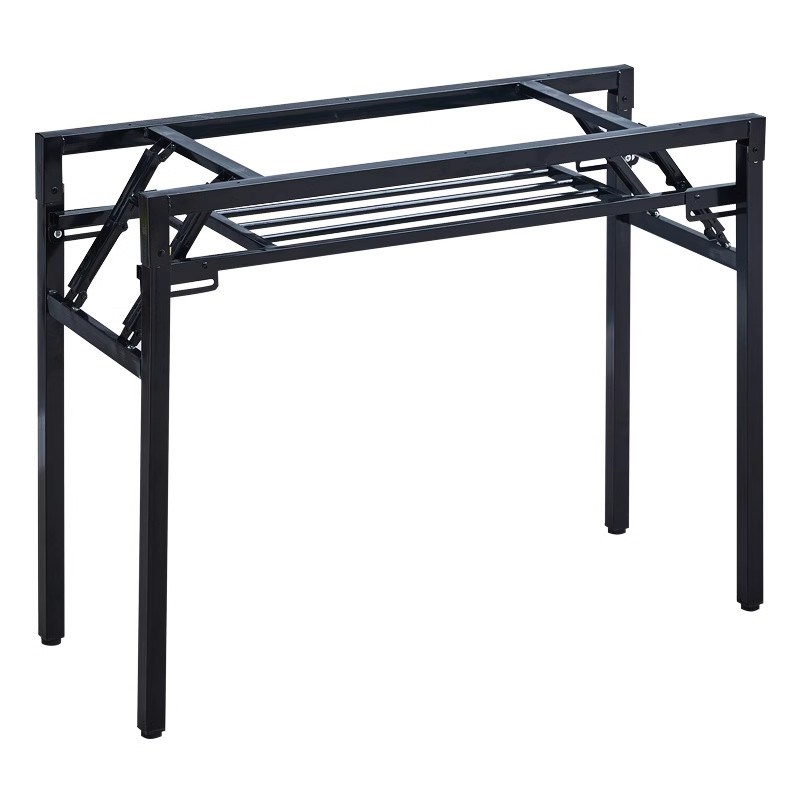 简易折叠桌d脚架子课桌架桌腿办公桌架单双层弹簧架对折架支架会