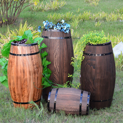 酒桶装饰橡木桶啤酒桶实木制红酒桶E酒吧酒庄展会婚庆摆件道具包