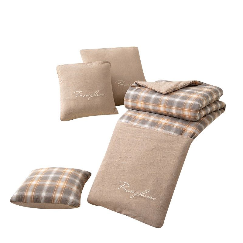 全棉A类口袋被!车上抱枕被子两用E纯棉可折叠儿童学生午休空调被,居家布艺,抱枕被,淘宝优惠券,粉丝福利购,淘宝优惠卷