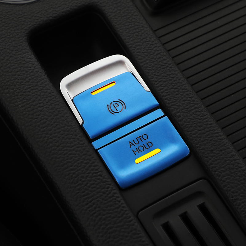19-21款大众CC改装车内电子手刹档位I内饰P按键排挡车门锁装饰贴