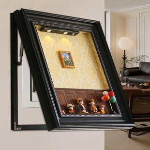 中古风diyf磁吸电表箱盒遮挡挂画可置物装饰画配电箱入户收纳壁画