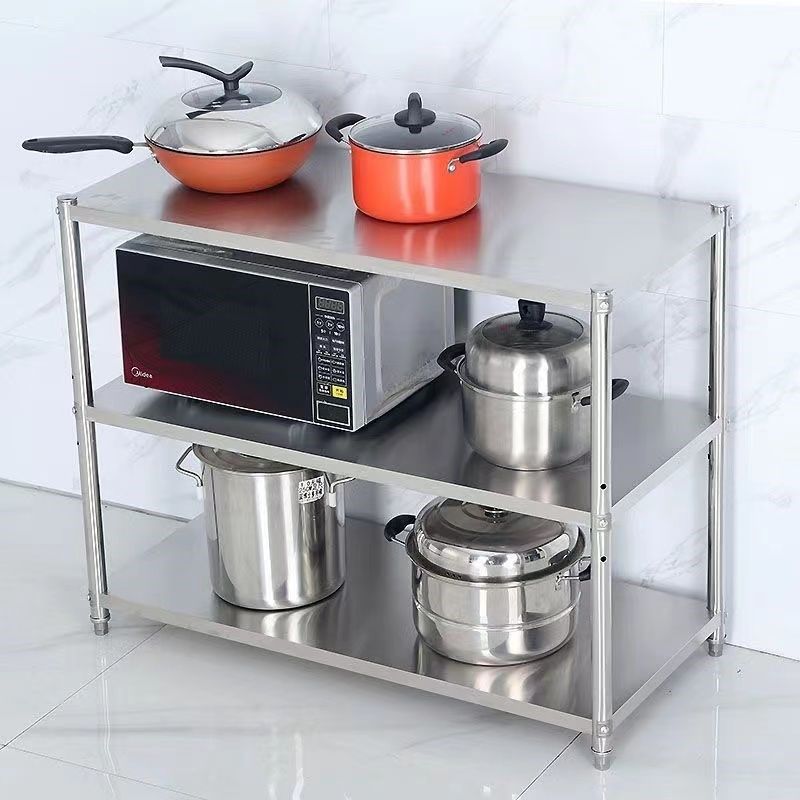 不锈钢厨房置物架二n层落地收纳架2三层微波炉烤箱家用储物架子3,厨房/烹饪用具,微波炉置物架,淘宝优惠券,粉丝福利购,淘宝优惠卷