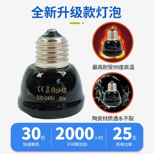鹦鹉陶瓷加热灯取暖器恒温玄凤保暖防F烫鸟专用无光保温灯过冬神