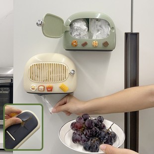 一次性保鲜膜套罩收纳盒壁挂抽取式厨房I家用过滤网盒子冰箱免打