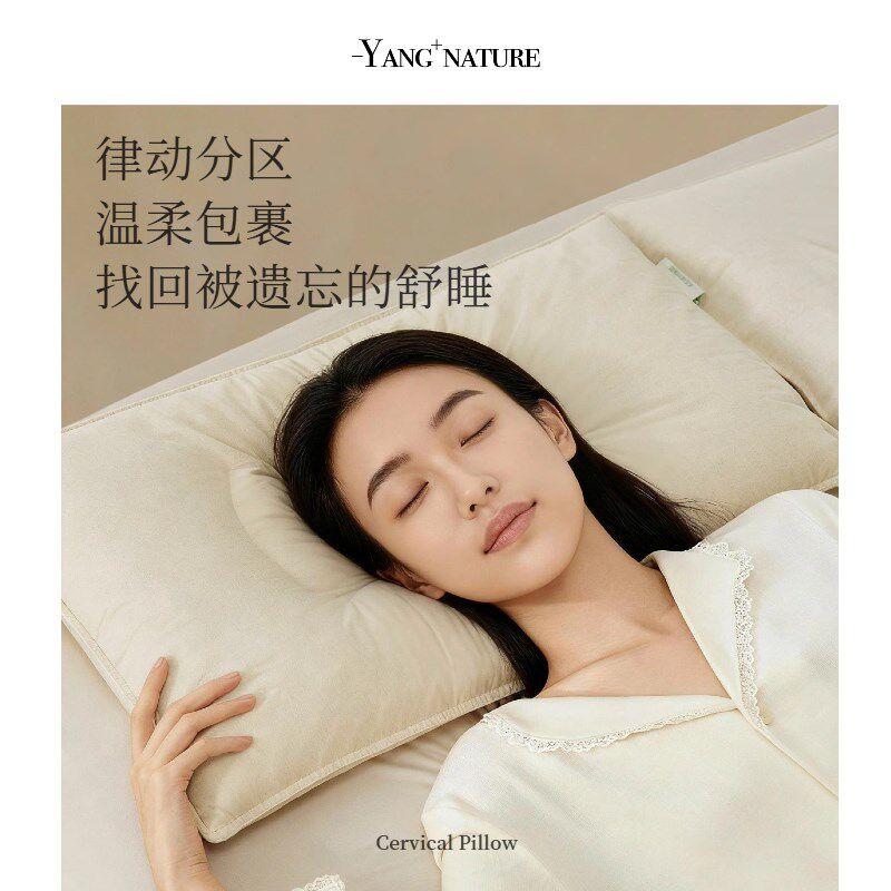 分区荞麦枕头荞麦壳护颈椎助睡眠科学成I人专用家用侧睡枕芯硬枕