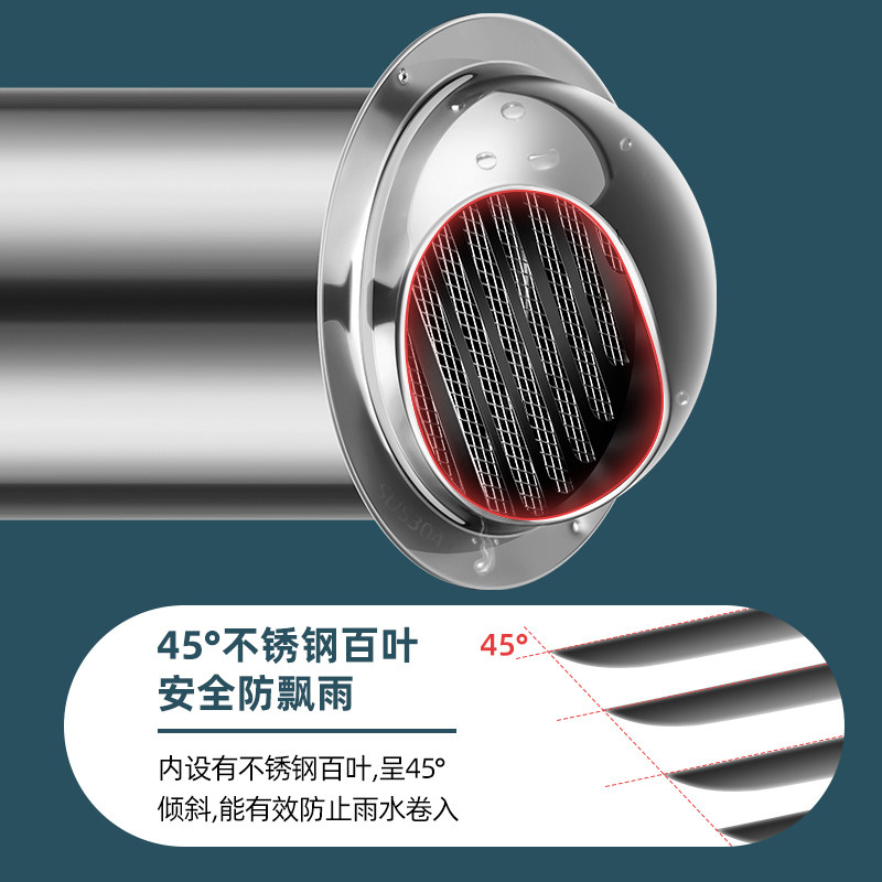 304不锈钢防风罩穿墙风帽外墙出风口油烟L机防雨帽排气口室外排风,电子/电工,室内新风系统,淘宝优惠券,粉丝福利购,淘宝优惠卷