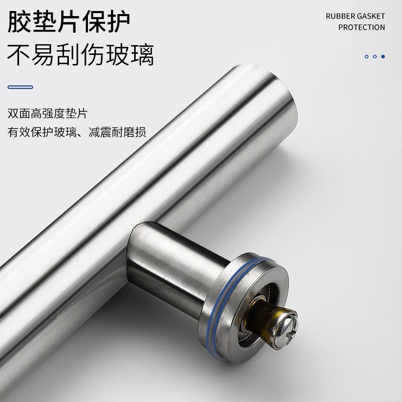 玻璃门拉手30h4不锈钢本色玫瑰金黑色木门把手KTV包厢大门拉手对