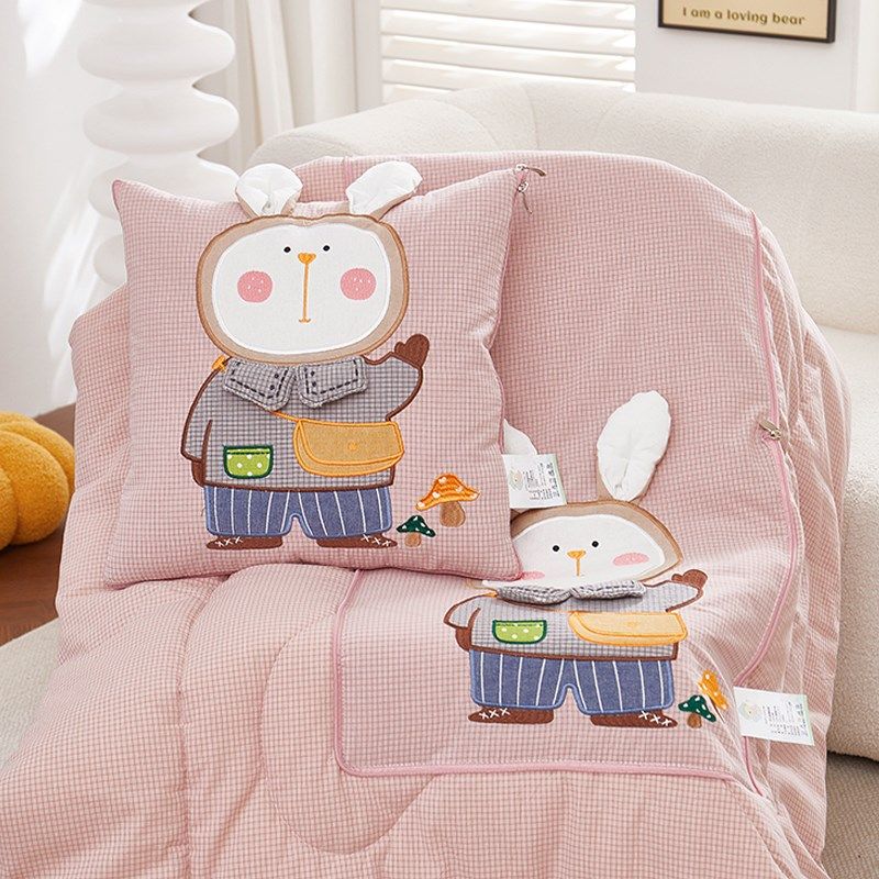 新款卡通全棉抱枕被子两用办公室午睡空调毯汽车宿舍折Z叠靠垫纯,居家布艺,抱枕被,淘宝优惠券,粉丝福利购,淘宝优惠卷