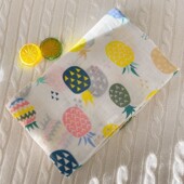 夏季 纱布浴巾无荧光新v生婴儿双层高密纯棉盖毯包巾儿童被抱 薄款