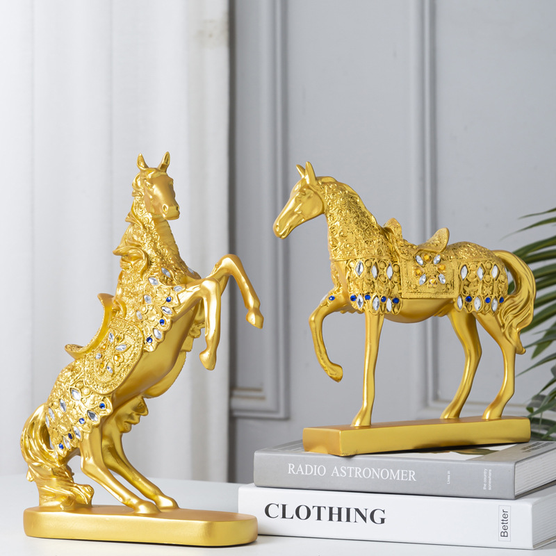 客厅摆设欧式马工艺品家装饰品摆件办公室装饰电视柜酒柜装饰品