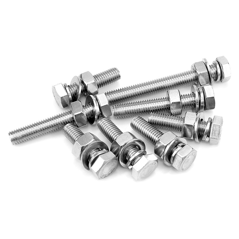 M6 M8 M10 M12外s六角304不锈钢外六角螺丝螺母套装外六角组合螺