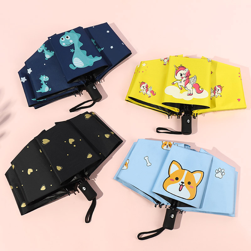 全自动雨伞女晴雨两用男儿童太阳伞小学L生折叠遮阳伞女孩防晒伞