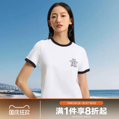 滔搏adidas阿迪达斯三叶草女子运动上衣休闲短袖T恤KT3060