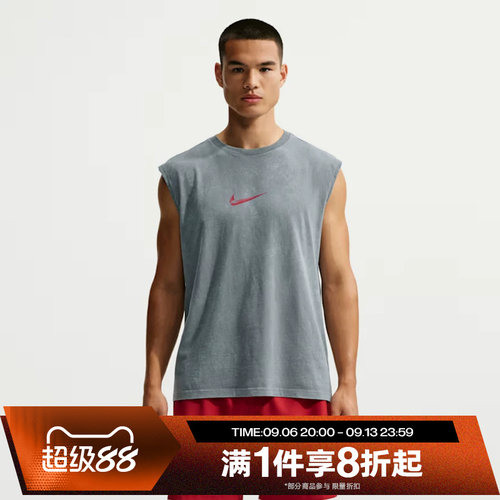 滔搏NIKE耐克男子运动休闲舒适无袖T恤IM6145-084