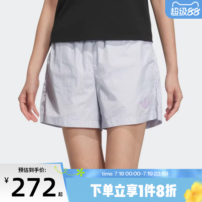 滔搏adidas阿迪达斯三叶草女子CS WV SHORTS W运动休闲短裤JN1683