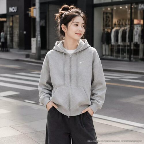 滔搏NIKE耐克女子AS STDO FLC MW OS FZ运动卫衣外套IM8085-063