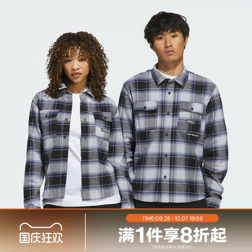 滔搏adidas阿迪达斯三叶草男子运动休闲舒适长袖衬衫KT4341