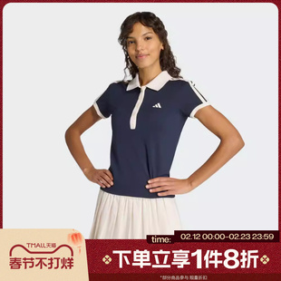 滔搏adidas阿迪达斯女子CLASSICS POLO运动休闲短袖T恤KD7597