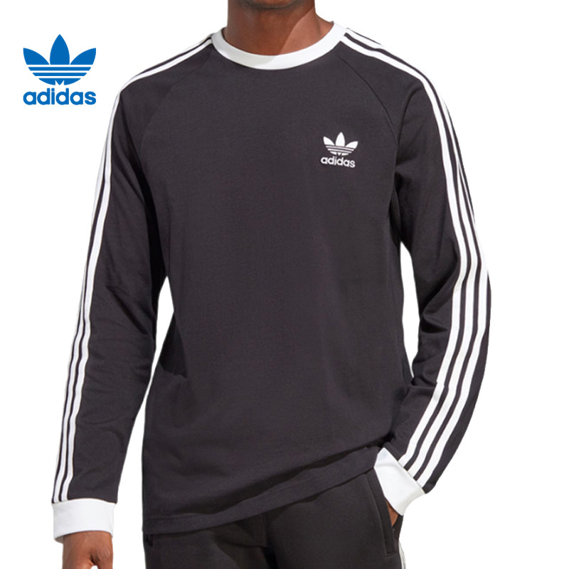 滔搏adidas阿迪达斯三叶草男子经典时尚运动休闲长袖T恤IA4877