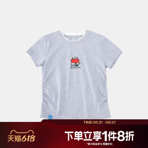 滔搏converse匡威女子运动休闲时尚百搭舒适短袖T恤WCK173-G59