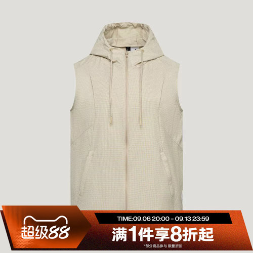 滔搏adidas阿迪达斯女子时尚百搭运动休闲梭织连帽无袖马甲KY7835