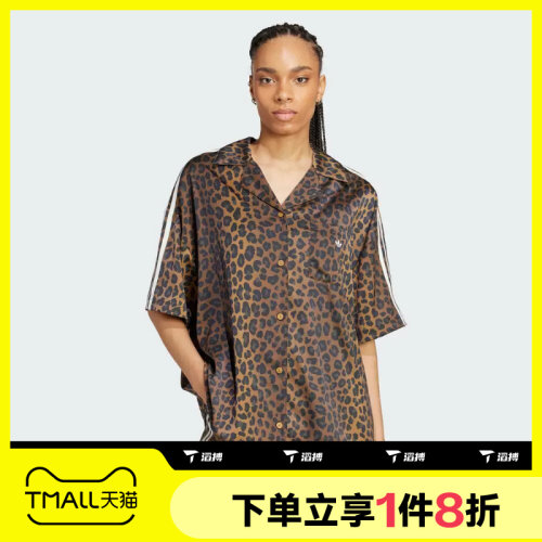 滔搏adidas阿迪达斯三叶草女子运动舒适休闲短袖衬衫KA2678