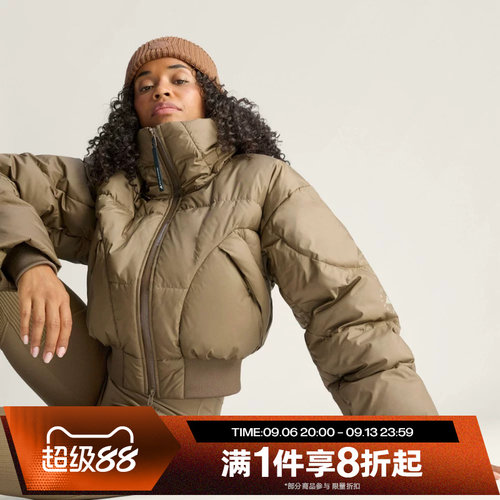 滔搏adidas阿迪达斯女子运动休闲舒适棉服外套JM3652