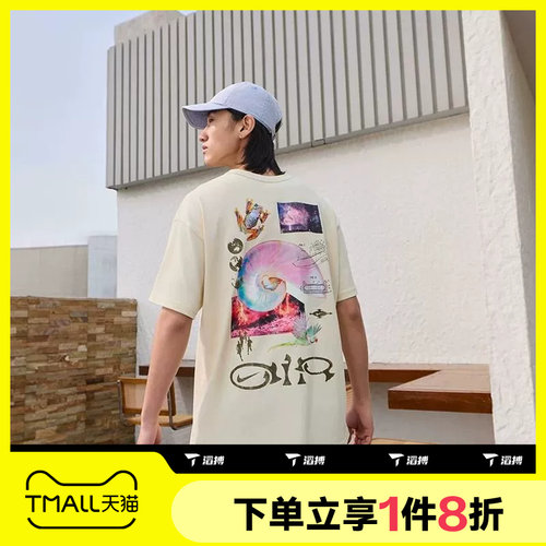 滔搏NIKE耐克男子背部图案印花圆领运动休闲短袖T恤IH1374-113