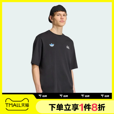 滔搏adidas阿迪达斯三叶草女子运动舒适休闲短袖T恤IA4539