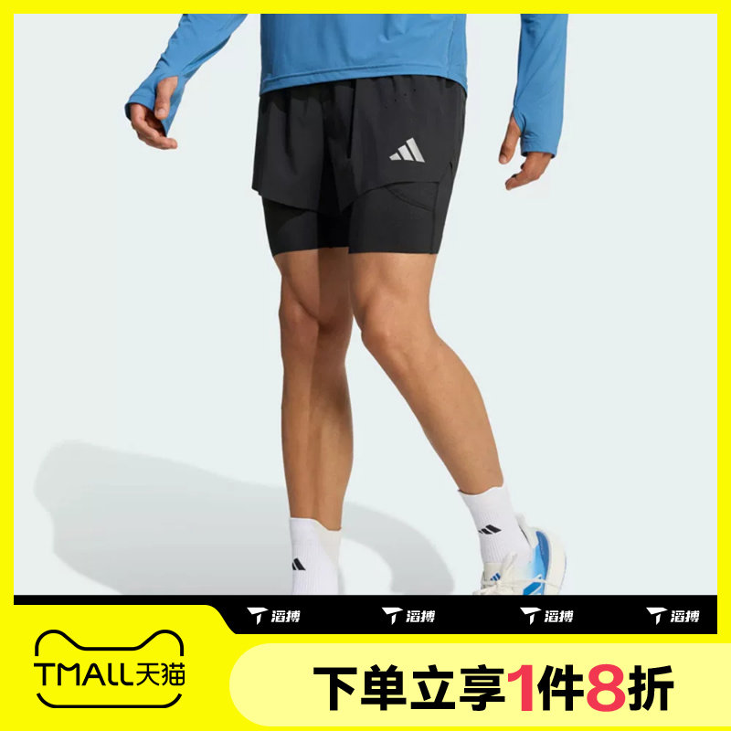 滔搏adidas阿迪达斯男子运动舒适休闲跑步健身短裤KE8215