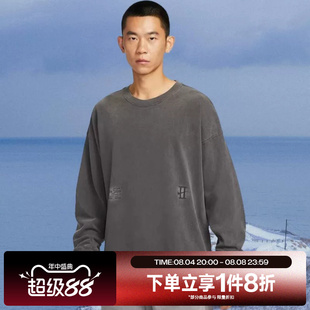 滔搏NIKE耐克男子刺绣小标运动休闲长袖针织T恤IH5086-010