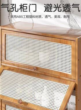 功能储物柜边柜物新中式书柜带门ESG防尘置柜多用儿童客厅落地家