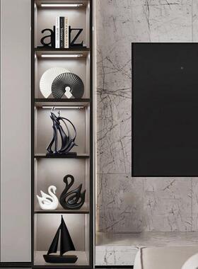 现代艺轻软装家居摆件别墅房书柜办公室酒HBH-B043奢柜装饰品书高