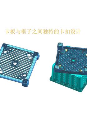 大卡板箱塑料箱1菜ELA21瓜0带孔装蔬框水果周类转箱可拆式套叠箱