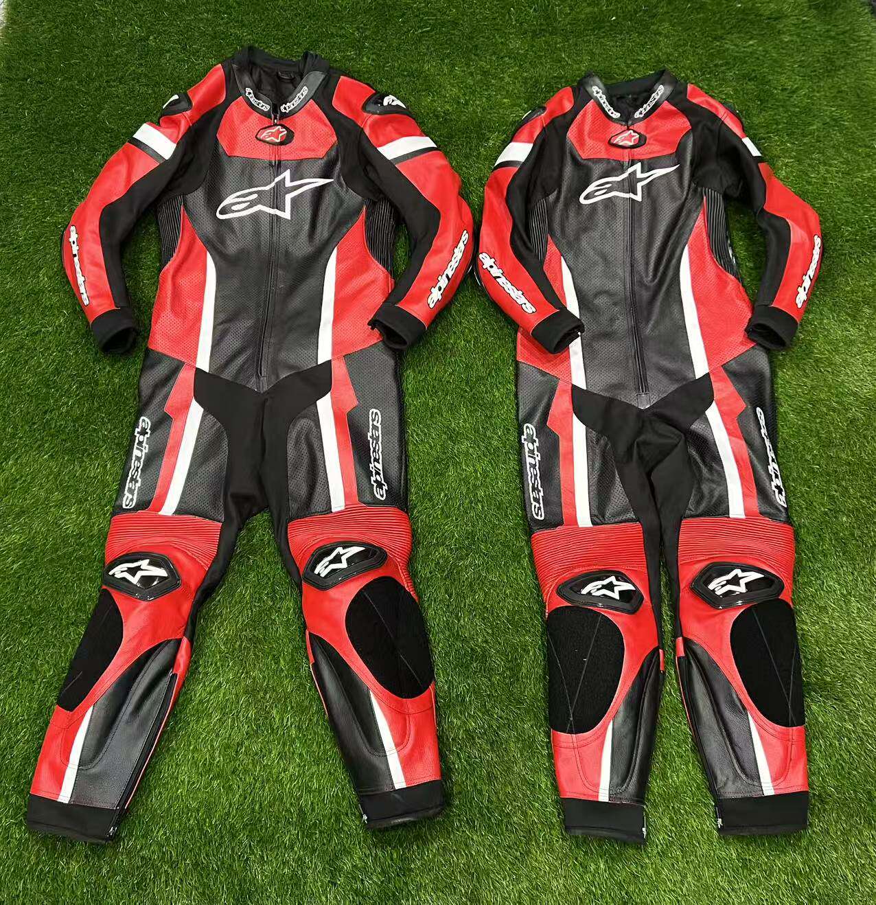 量身定制摩托车赛车服连体皮衣骑行装备机车赛道防摔牛皮耐磨