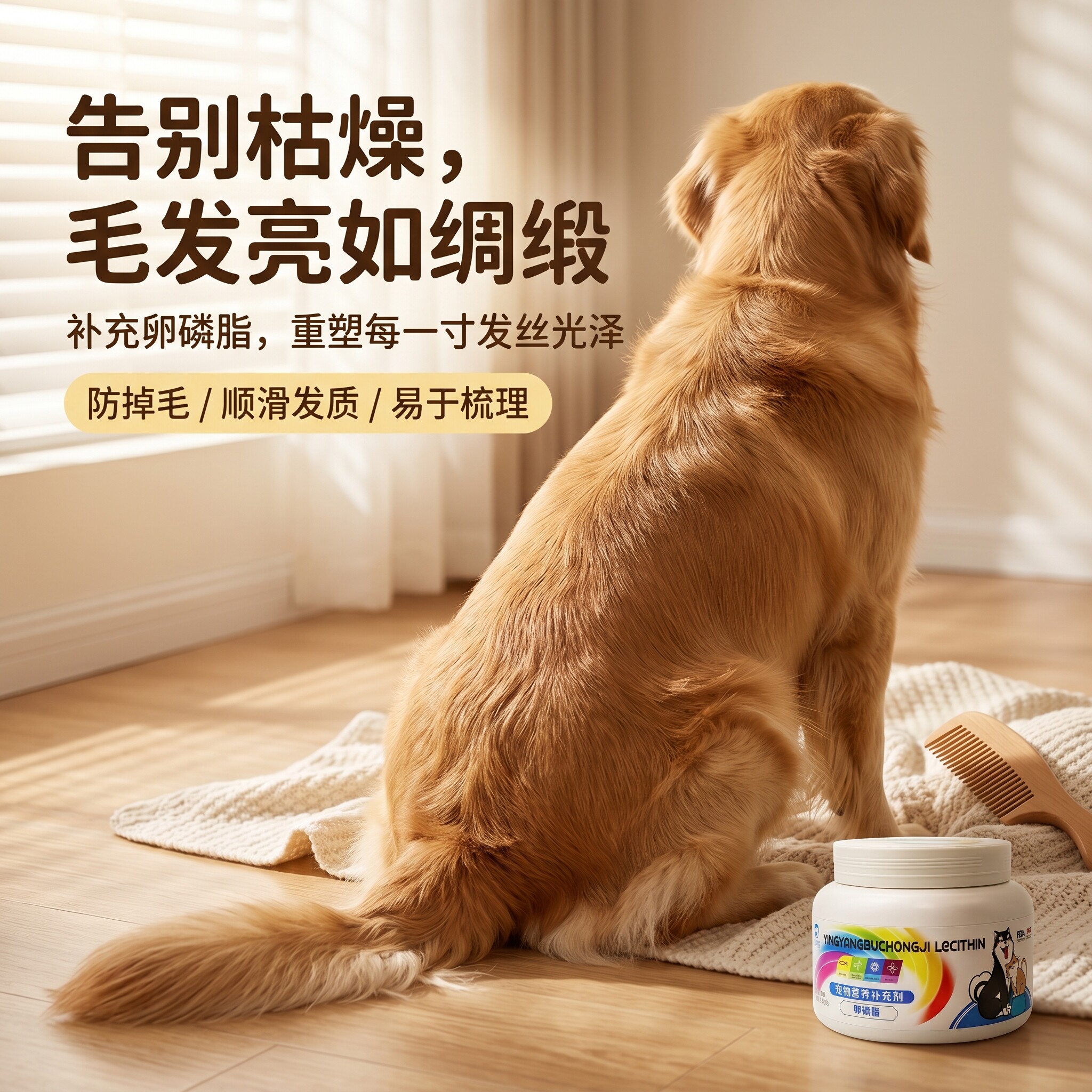 宠物鱼油卵磷脂营养补充剂