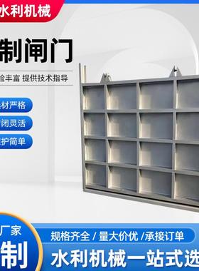 钢制闸门水利工程方闸门不锈钢止水闸门手电两用机闸一体钢制闸门