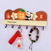 玄关入户门装 饰挂钩挂件钥匙收纳玄关墙上创意可爱卡通ins装 饰