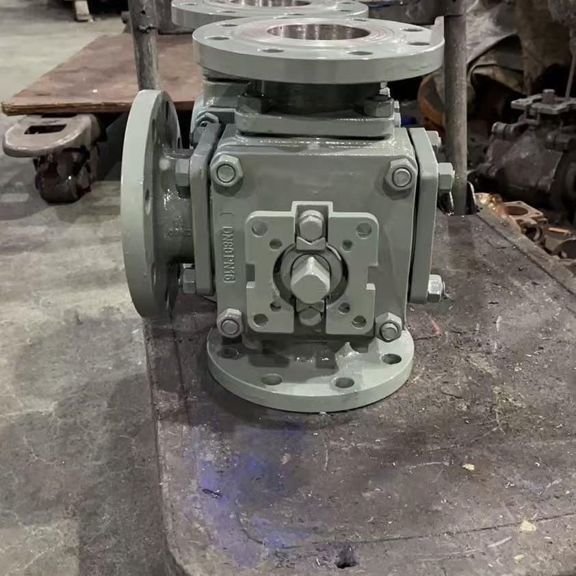 三通球阀Q44MF-10C DN65铸钢三通法兰球阀