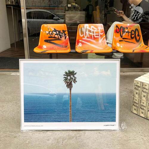 棕榈树 大海摄影艺术简约装饰画 北欧小众挂画小清新客厅卧室版画