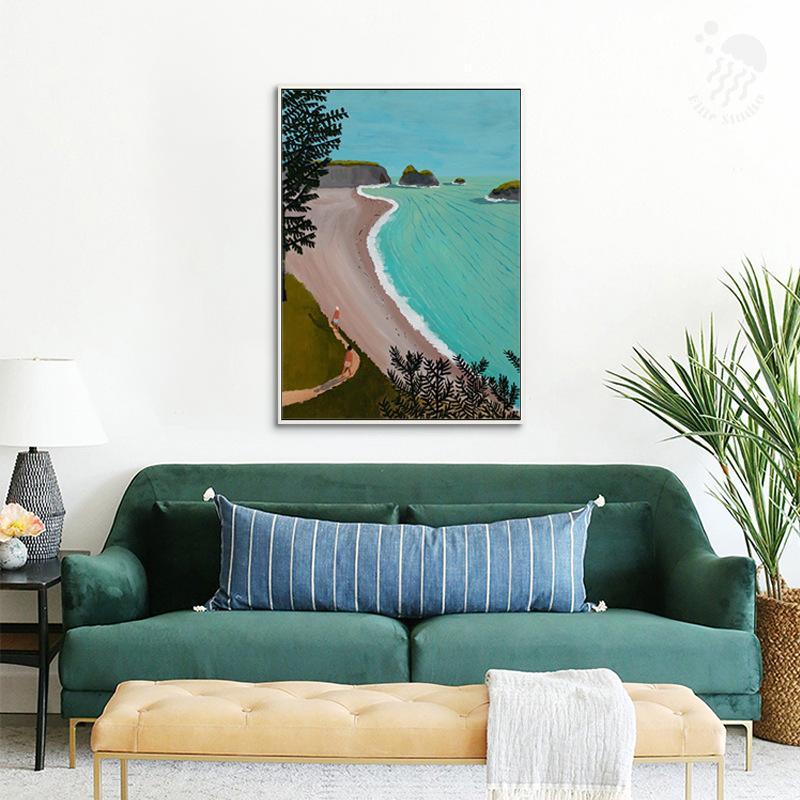 sea breeze blowing 地中海风小众装饰画Jean Jullien风景挂画