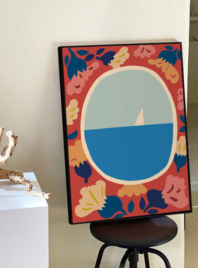 匈牙利插画家Anna Kovecses波普艺术花卉装饰简约多巴胺客厅挂画