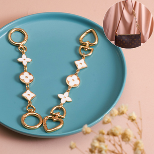 适用lv麻将包链条信封包改造珍珠延长链配件单肩斜跨加长链包带子