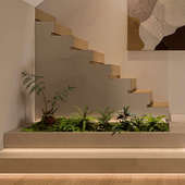 森空间仿真绿植造景植物搭配玄关楼梯角落软装 美陈氛围感摆件装 饰