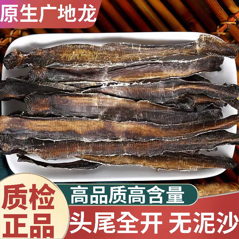 正品广西整条地龙广地龙新货中药材500g正宗蚯蚓干全开无泥蚯蚓皮