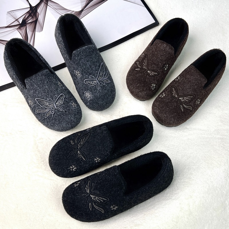 2025冬季韩版女款豆豆棉鞋加绒加厚妈妈棉靴保暖防滑平底软底女靴