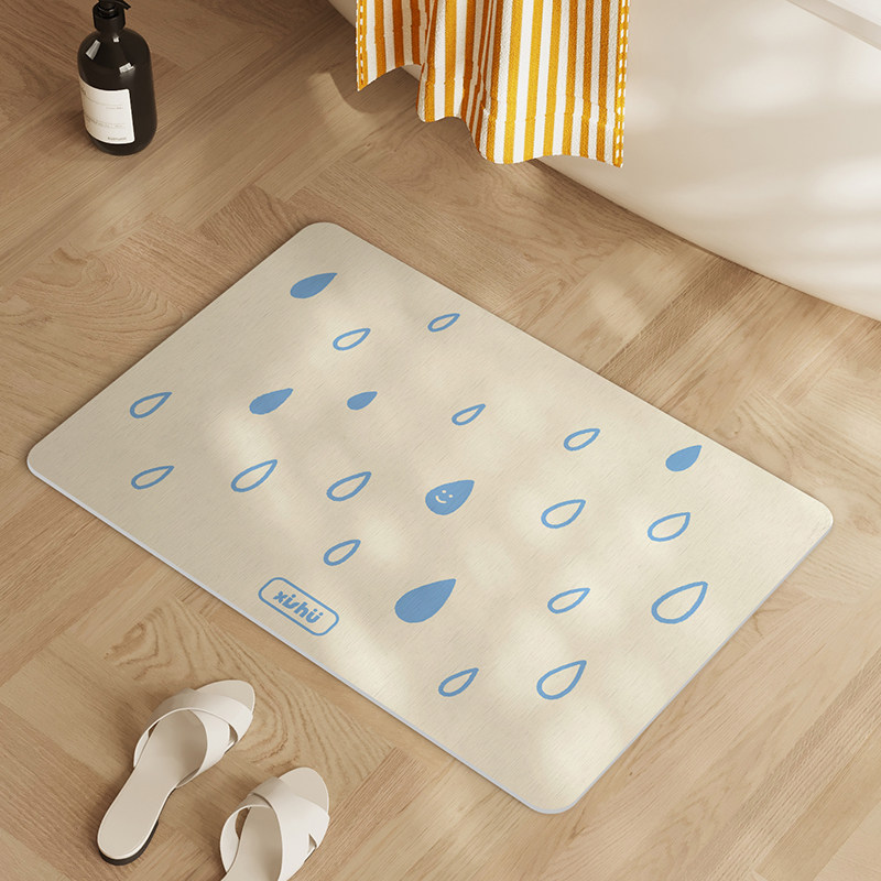 雨点加厚皮革吸水地垫防滑卫生间洗手间门口脚垫简约设计浴室干燥,居家布艺,入户地垫,淘宝优惠券,粉丝福利购,淘宝优惠卷