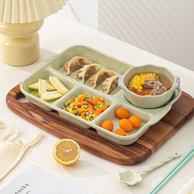 分格餐盘高颜值陶瓷分格盘子